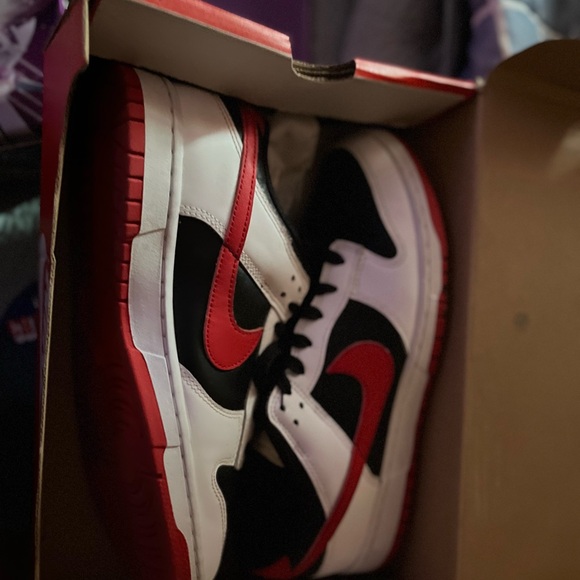 Nike Kids' Black, White, and Red Sneakers